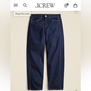 J.crew Barrel-Leg Jean in Rinse Wash